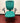 Green Upholstered Desk Chair with Arms