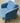 Blue Lounge Chair with Wooden Base