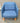 Blue Lounge Chair with Wooden Base