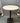 all Round Café / Poseur Table – White Top with Black Base